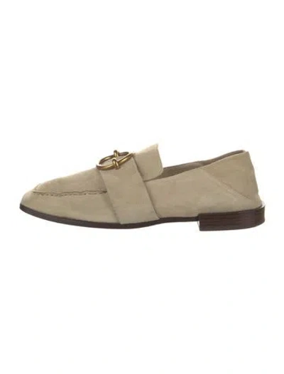 Pre-owned Frame Suede Loafers In Neutral