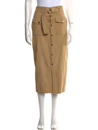 Pre-owned Frame Suede Midi Length Skirt In Neutral