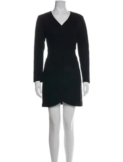 Pre-owned Frame Suede Mini Dress In Black