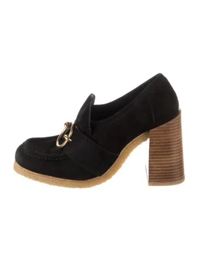 Pre-owned Frame Suede Pumps In Black/brown