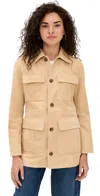 Frame Suede Jacket In Sand