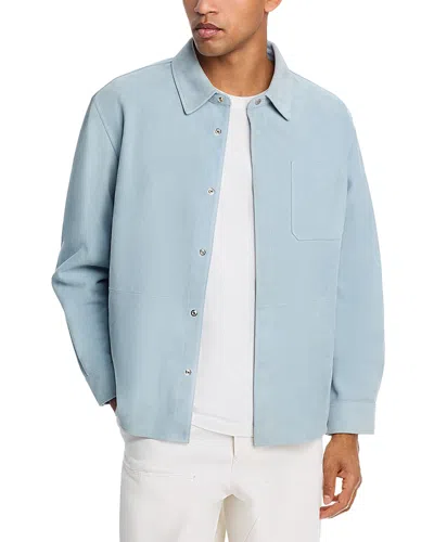 Frame Suede Shirt In Blue