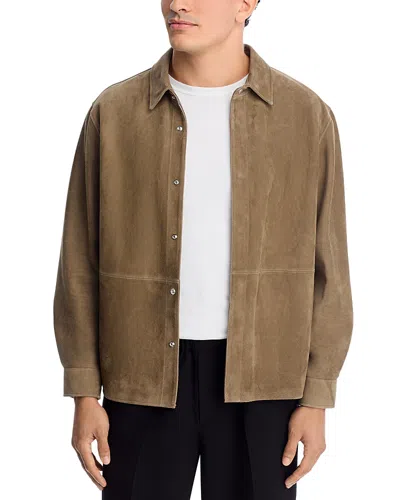 Frame Suede Shirt In Brown