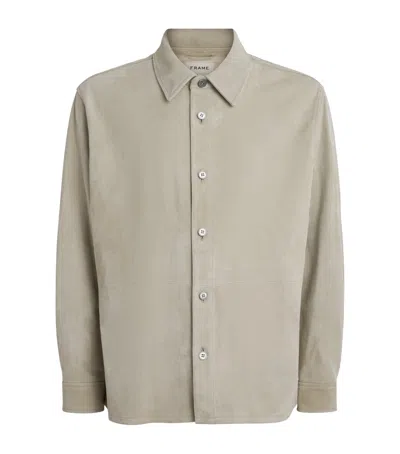 Frame Suede Shirt In Green