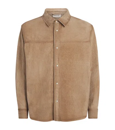Frame Suede Shirt In Neutral
