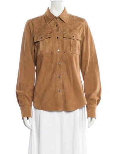 Pre-owned Frame Suede Utility Jacket In Neutrals