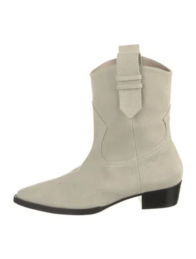 Pre-owned Frame Suede Western Boots In Neutral