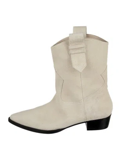 Pre-owned Frame Suede Western Boots In Neutrals