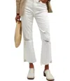 Frame Super High Crop Mini Boot Jeans In Aunatural Destruct In Multi