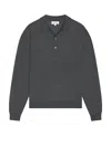 Frame Cashmere And Wool-blend Polo Shirt In Gray