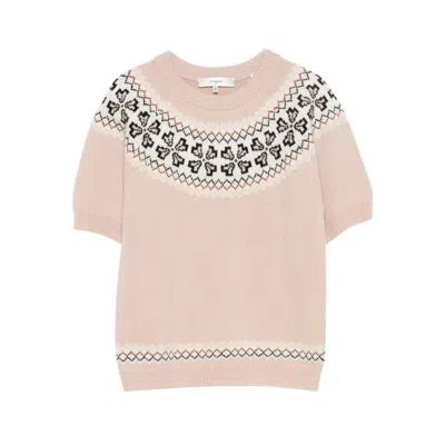 Frame Sweaters Pink In Gray