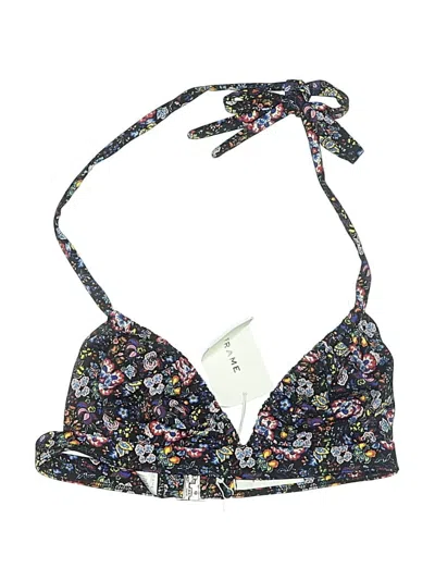 Frame Swimsuit Top Black Floral Pattern Swimwear