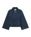 Frame Button-front Denim Jacket In Blue
