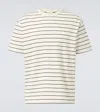 Frame Relaxed Stripe T-shirt In Natural/black