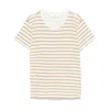 Frame Striped T-shirt In Green