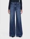 Frame Tailored Denim Wide Leg Trouser In Monday In Blue