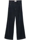 Frame Hoch Sitzende Jeans Mit Weitem Bein In Blue