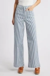 Frame Tailored Trouser In Seaport Stripe