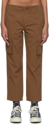 Frame Tan Cotton Trousers In Wala