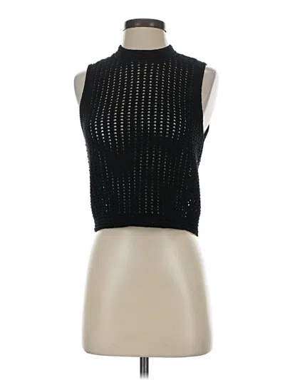 Pre-owned Frame Tank Top Black Halter Neckline Tops