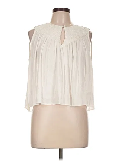 Pre-owned Frame Tank Top Ivory Halter Neckline Tops