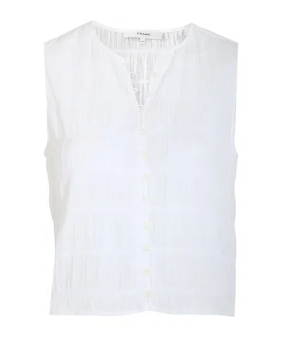 Frame Tank Vest In White