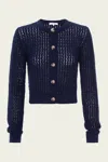 Frame Cropped Tape-yarn Cardigan