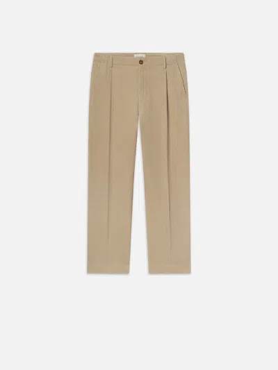 Frame Tapered Pleated Trousers Pants In Neutrals