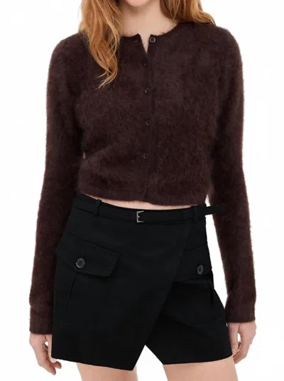 Frame Teddy Cashmere Cardigan In Coffee In Brown