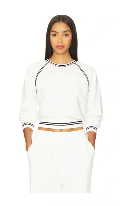 Frame Tennis Sweatshirt In White