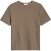 Frame Textured Cotton Jacquard T-shirt In Brown