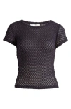 Frame Textured Mesh T-shirt In Blue