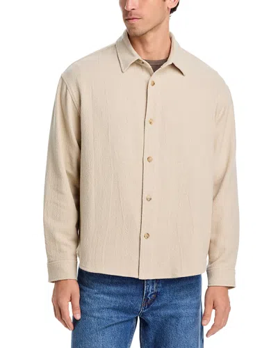 Frame Textured Overshirt In Neutral