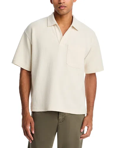 Frame Textured Polo Shirt In Neutral