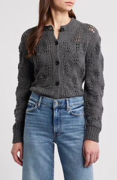 FRAME FRAME TEXTURED STITCH WOOL CARDIGAN