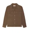 FRAME TEXTURED TERRY DOUBLE POCKET RELAXED SHIRT