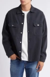 Frame Men's Cotton Terry Overshirt In Navy