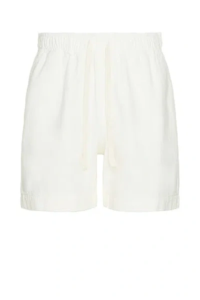 Frame Textured Terry Short In Off White