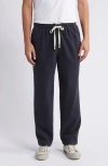 Frame Textured Terry Travel Pants In Navy