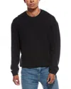 Frame Textured Wool & Cashmere-blend Crewneck Sweater In Blue