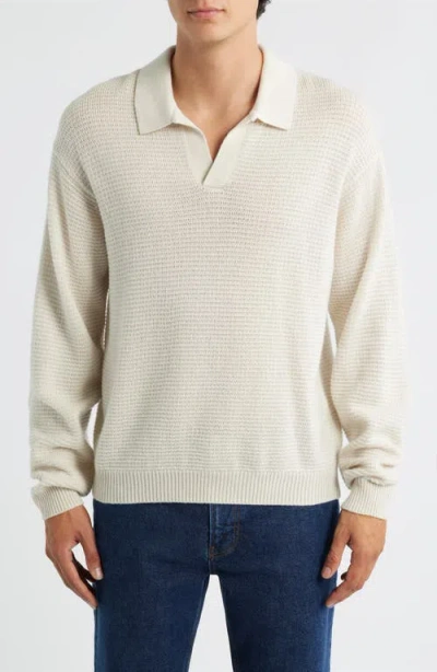 Frame Textured Wool & Cashmere Sweater In White