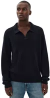 Frame Textured Wool Cashmere Sweater Dark Navy In Blue