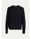 Frame Textured Wool Crewneck Sweater In Blue