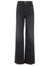 Frame Le Slim Palazzo High-rise Wide-leg Jeans In Black