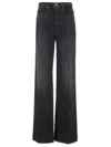 Frame Le Slim Palazzo High-rise Wide-leg Jeans In Black