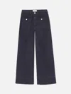 Frame The 70s Cropped Hose Mit Geradem Bein Aus Baumwolle In Blue