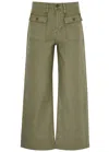 FRAME THE 70S CROPPED COTTON TROUSERS