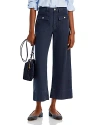Frame The 70s Cropped Hose Mit Geradem Bein Aus Baumwolle In Washed Navy