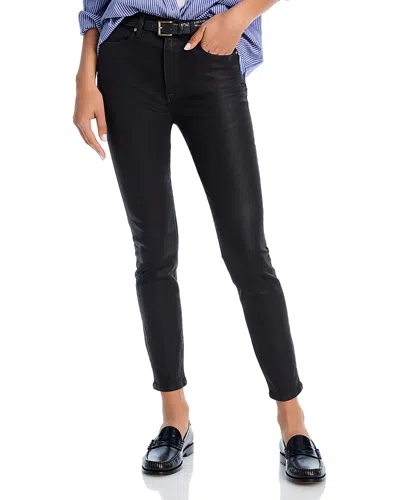 Frame The Alix High Rise Skinny Jeans In Black Coat
