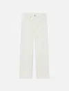 Frame The Anchor High Rise Subtle Wide Leg Pant In Seamist Stripe In White